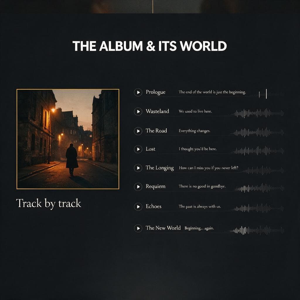 Music player with story context